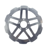full frontal view of belligerent front rotor for harley touring models 2024 and later