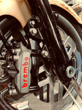 photo showing bolts and structure of radial brake mount on 2024 Road Glide