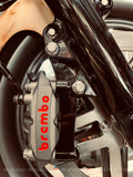 close up photo of radial brake mount installed on 2024 road glide