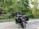 Rear View of Pioneer Adventure Bags on Softail