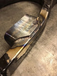 Harley rear brake tab welded to FXR swingarm